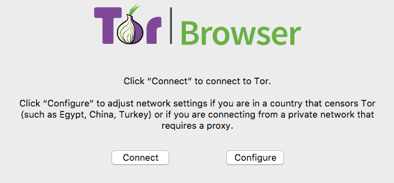 Tor Browser Initial Splash Screen