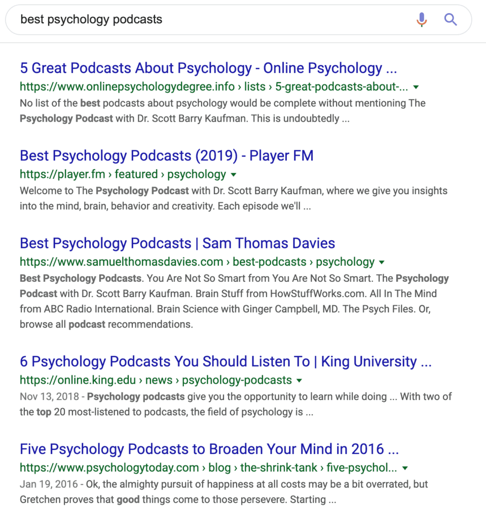 best psychology podcasts