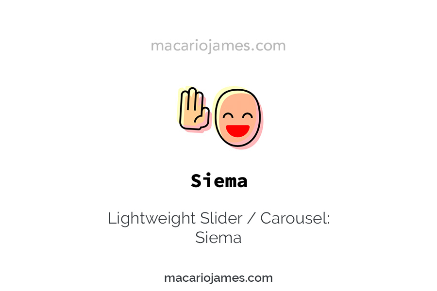 Lightweight slider carousel Siema