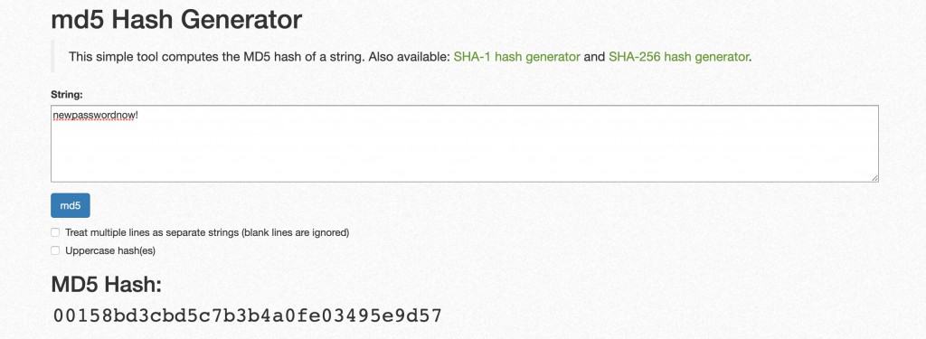MD5 Hash Generator screenshot